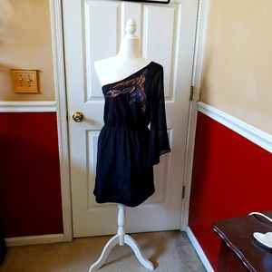 One Shoulder Beaded Dress